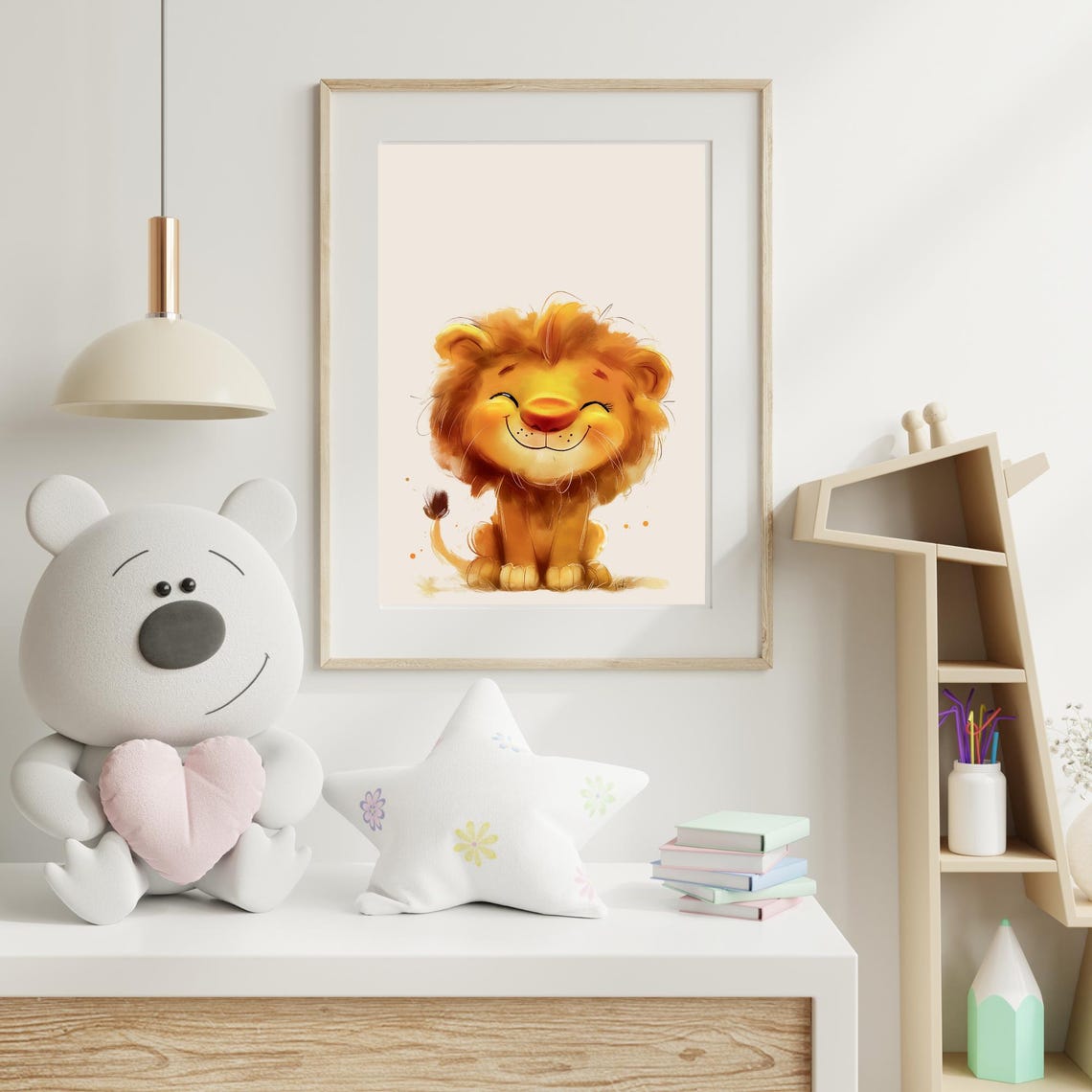 Lion Printable Kids Wall Art, Instant Download, JPG - Etsy