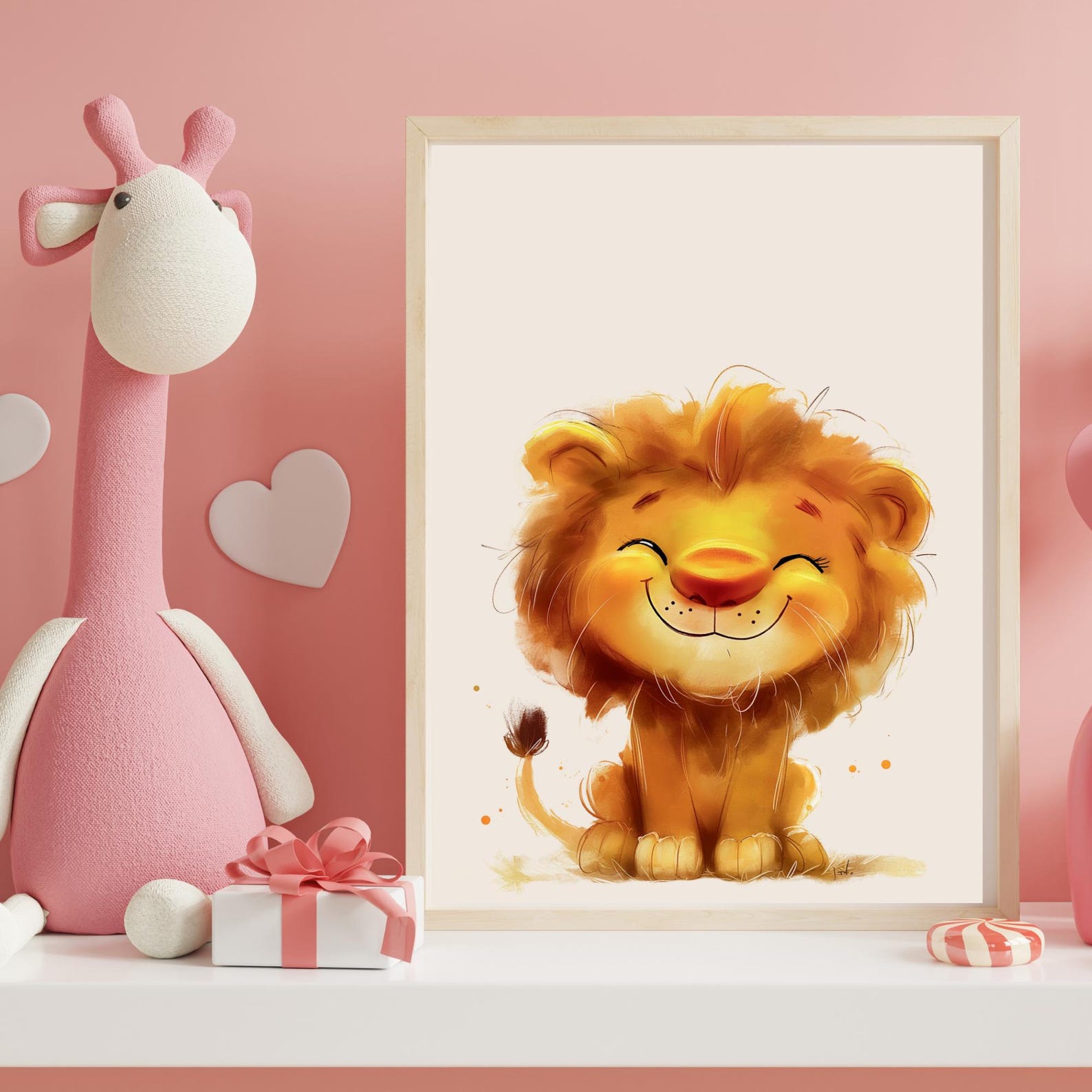 Lion Printable Kids Wall Art, Instant Download, JPG - Etsy