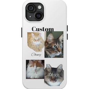 Personalized Cat Photo Collage Phone Case | Custom Pet Lover Gift | Protective iPhone & Samsung Covers