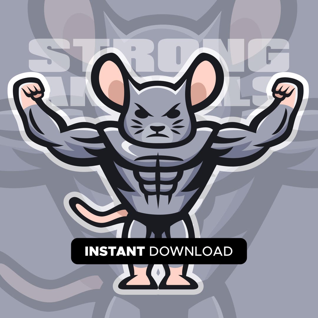 Bodybuilder Mouse Bodybuilder Mouse | SVG, EPS, PNG | Instant Download | Be Strong - Etsy ...