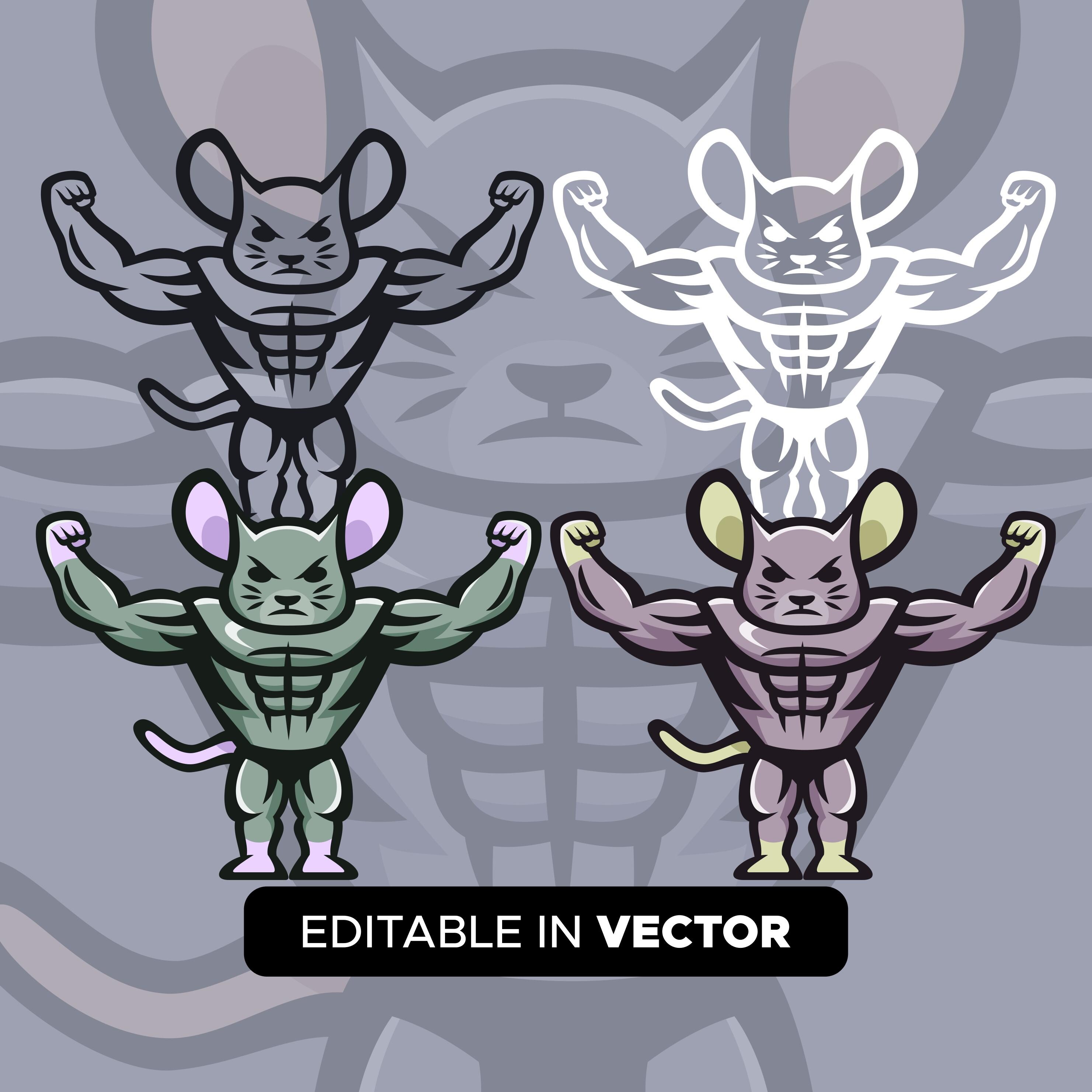 Bodybuilder Mouse Bodybuilder Mouse | SVG, EPS, PNG | Instant Download | Be Strong - Etsy
