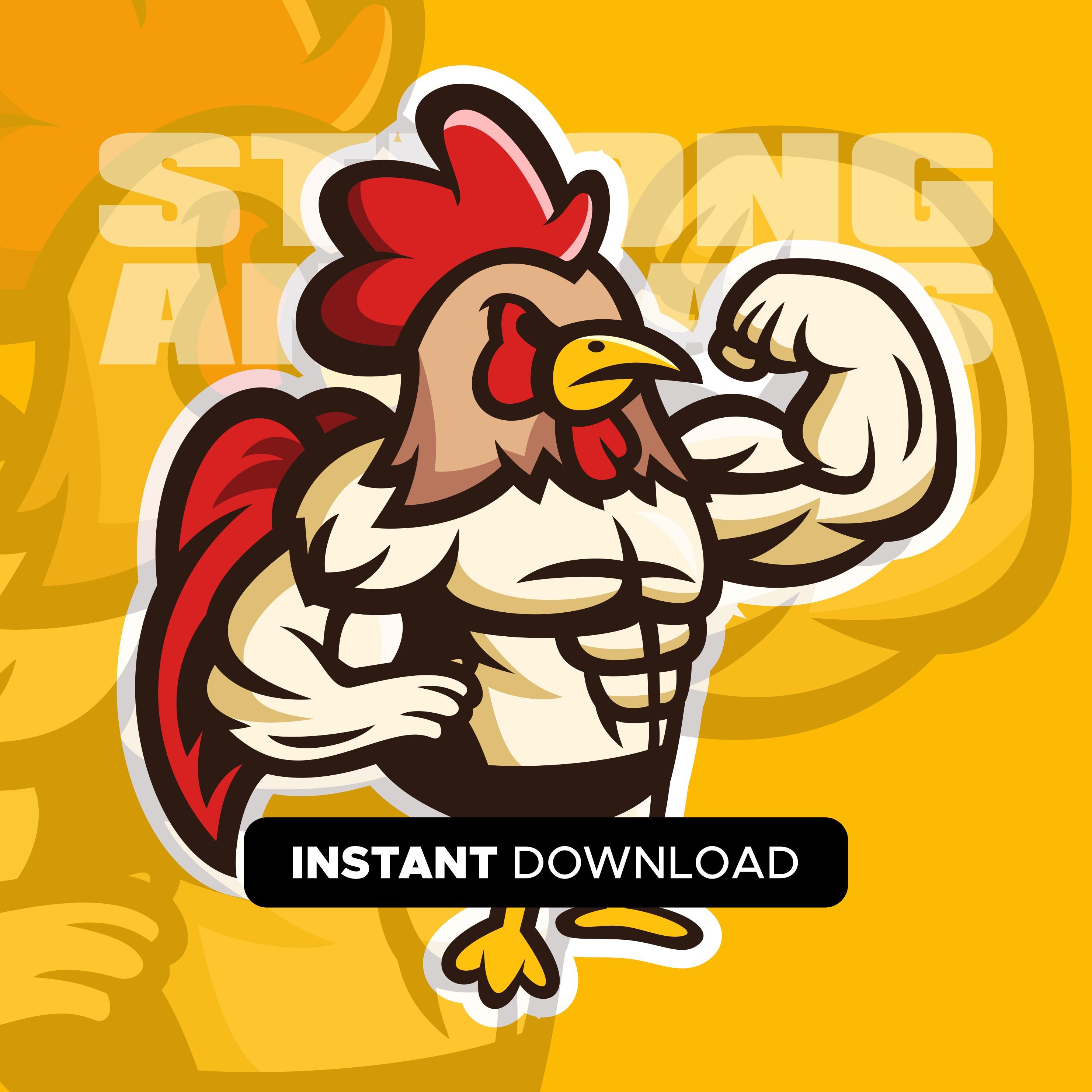 Rooster Bodybuilder Bodybuilder Rooster | SVG, EPS, PNG | Instant Download | Be Strong - Etsy