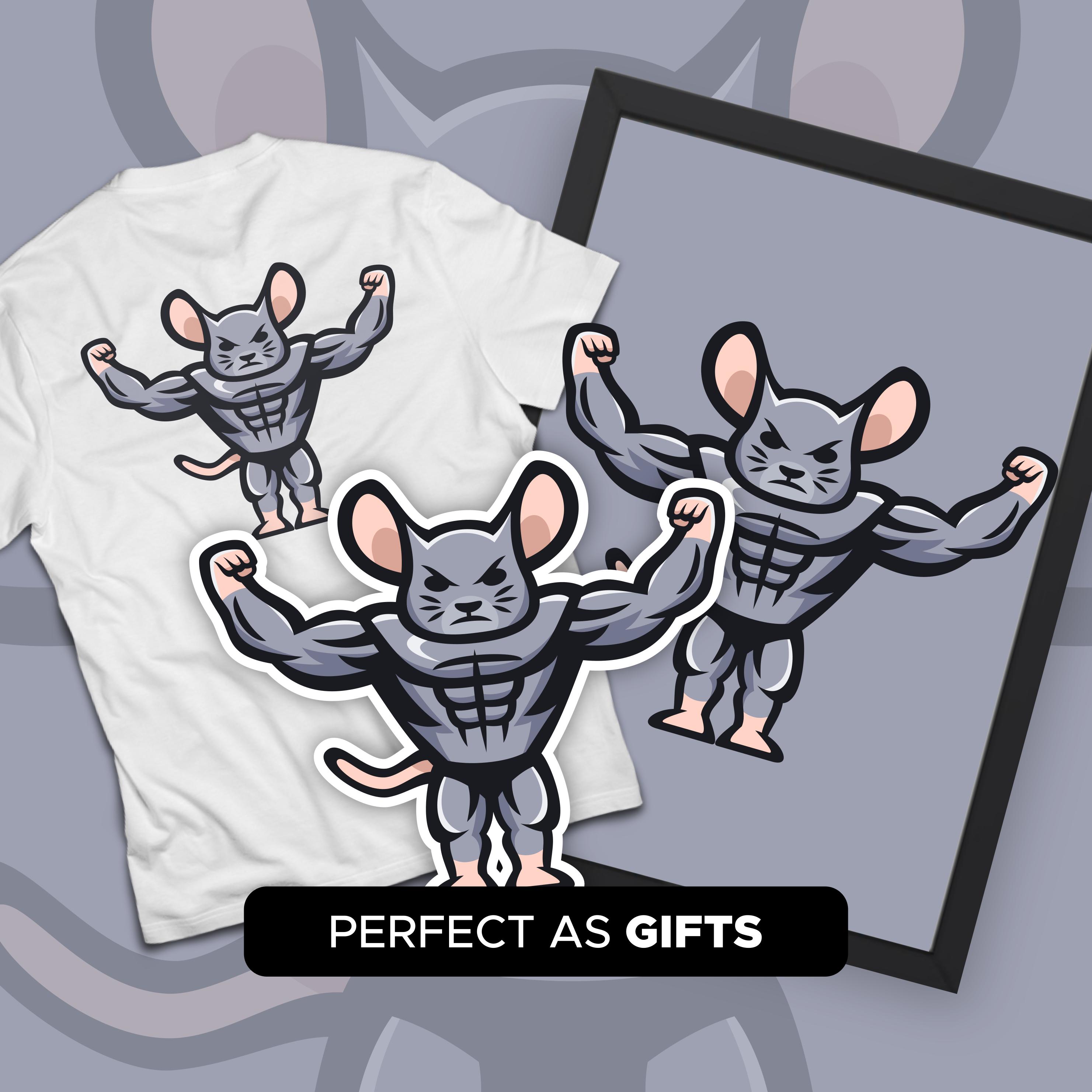 Bodybuilder Mouse Bodybuilder Mouse | SVG, EPS, PNG | Instant Download | Be Strong - Etsy