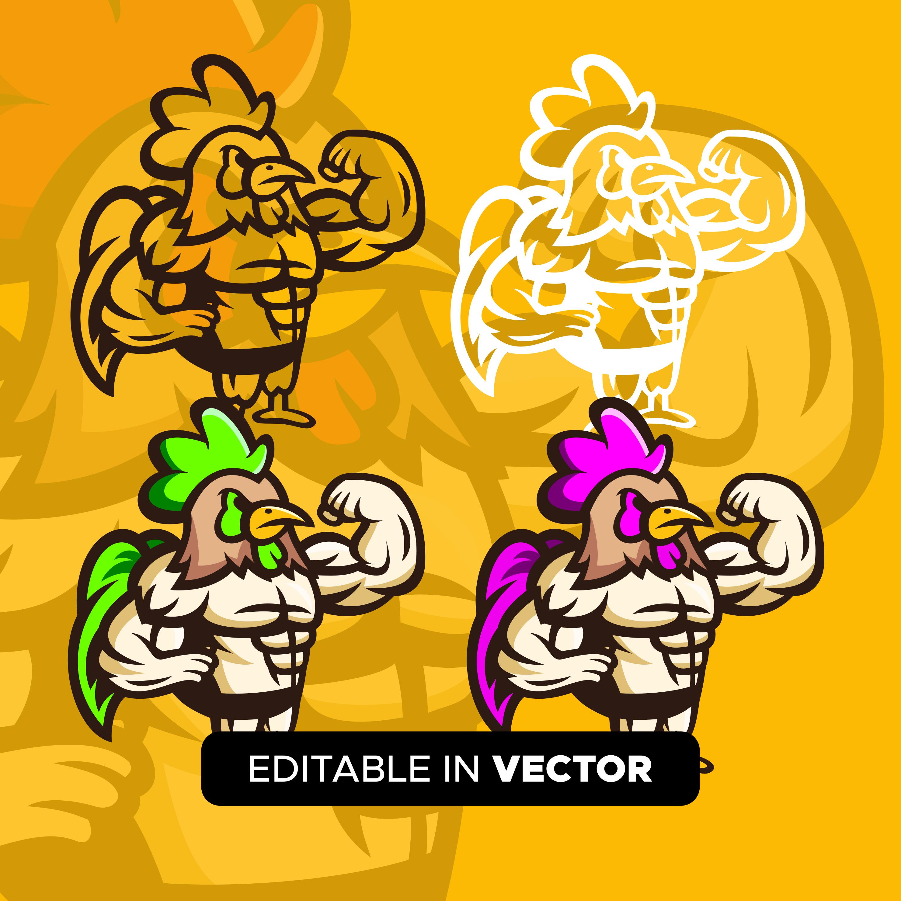 Rooster Bodybuilder Bodybuilder Rooster | SVG, EPS, PNG | Instant Download | Be Strong - Etsy