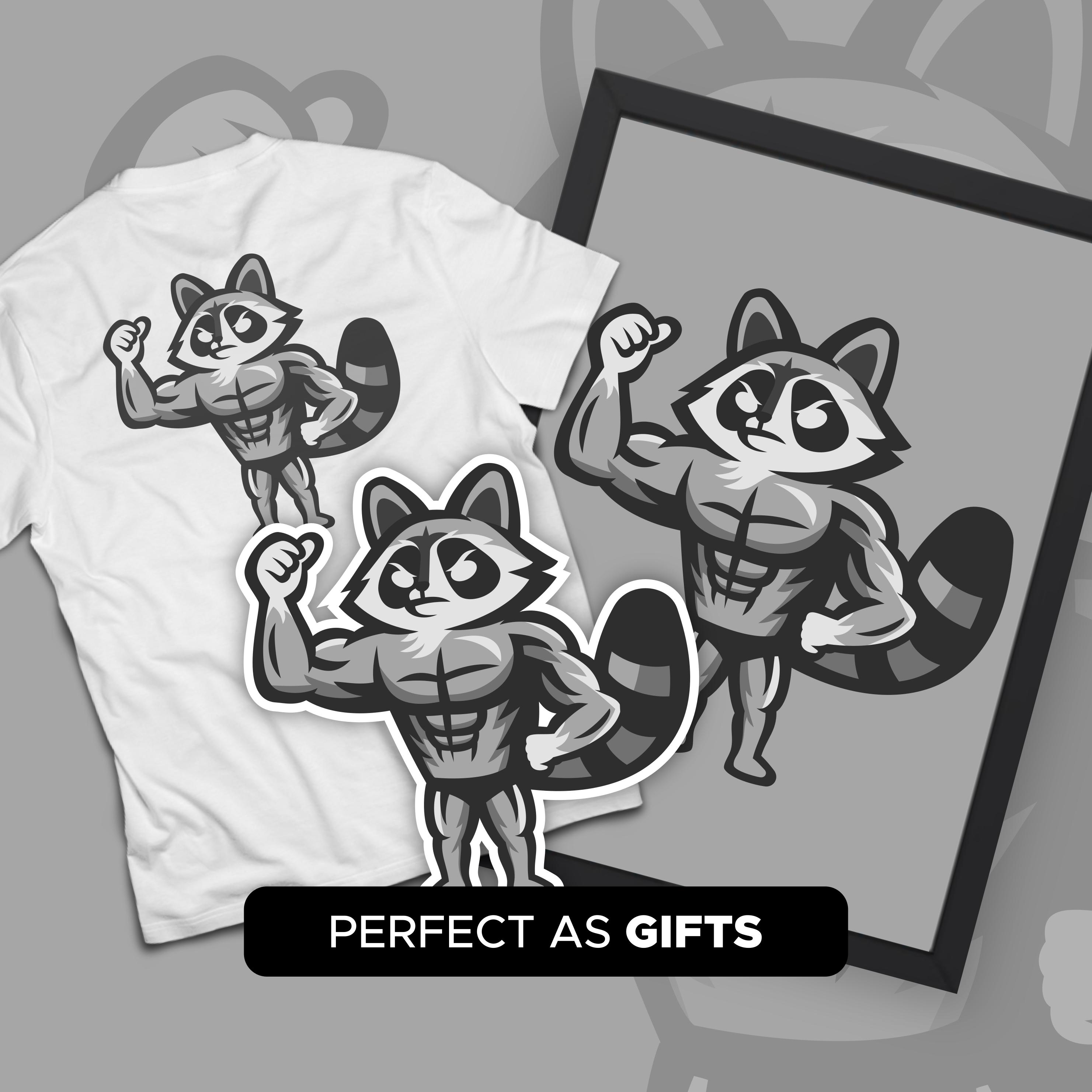 Bodybuilder Raccoon | SVG, EPS, PNG | Instant Download | Be Strong - Etsy