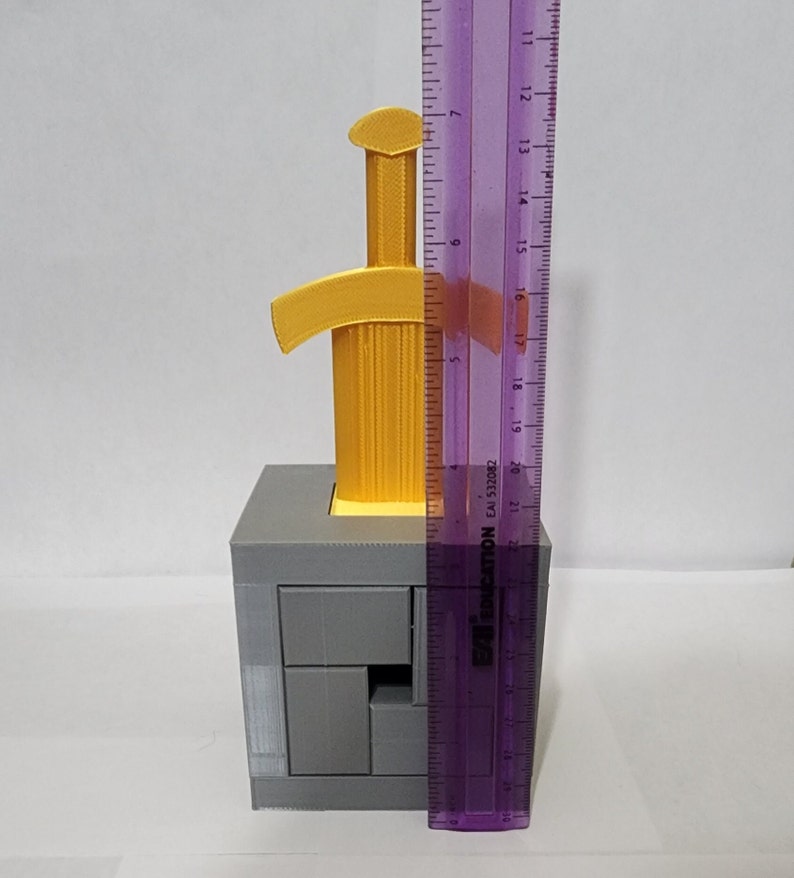 3D Printed Excalibur Sword Puzzle Cube Etsy