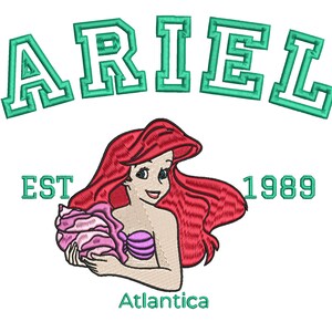 Ariel Varsity Embroidery Design - PES File Machine Embroidery Design