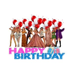 happy birthday Taylor png 4 designs , birthday girl taylor png , tailor swift birthday  png sublimation