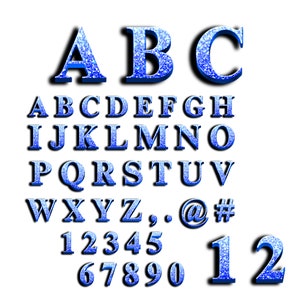 blue glitter alphabet png , blue alphabet png luxury blue alphabet fonts png bundle sublimation , digital download bundle for all family