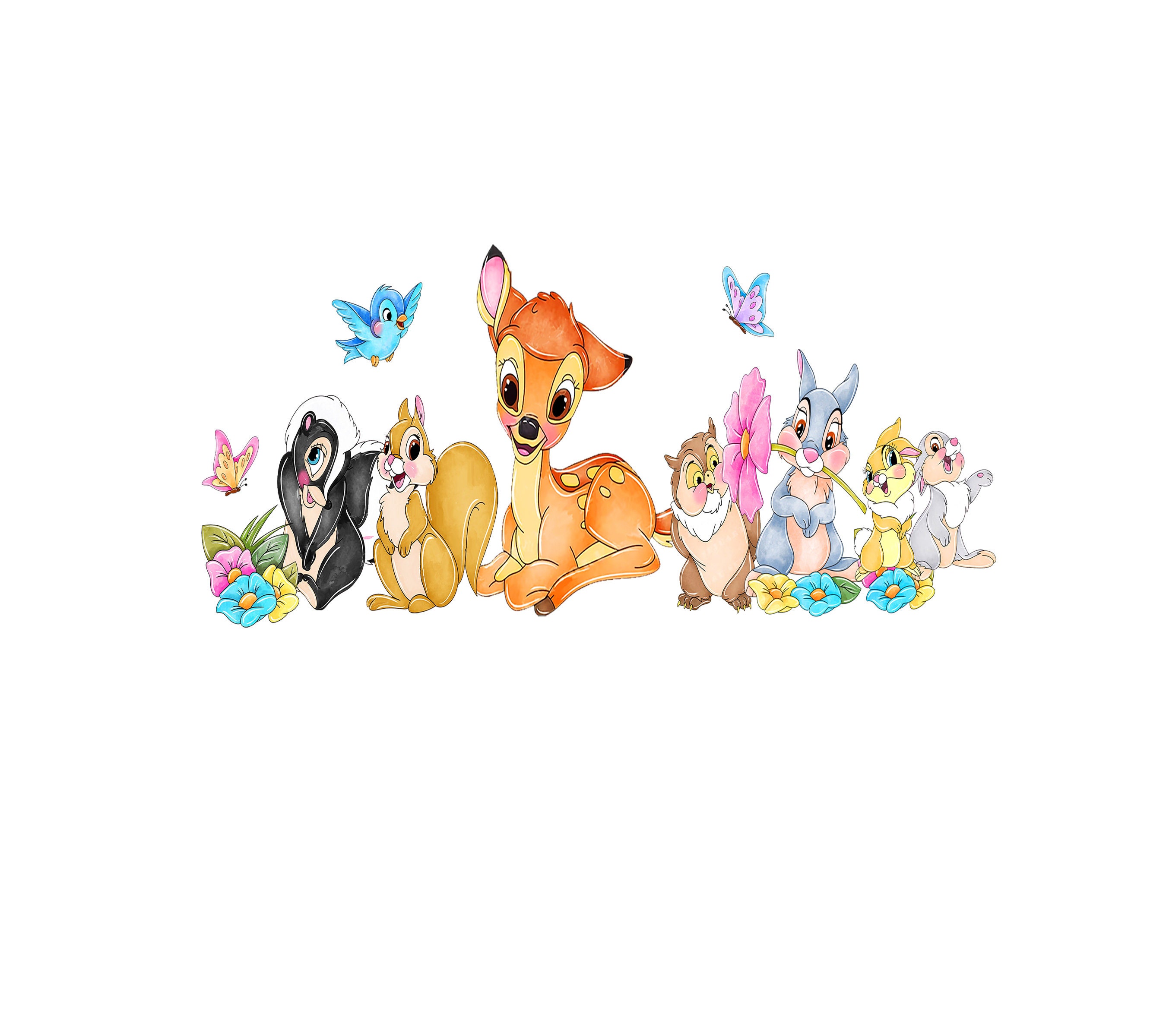 水彩フクロウ PNG バンドル、バンビフレンズデザイン（デジタル