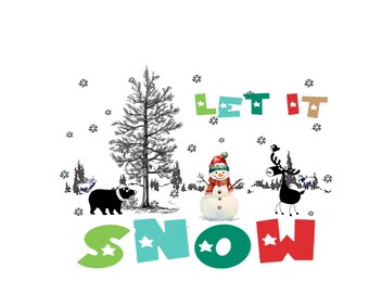 Christmas Snowman PNG Bundle, Dog Lover, Let It Snow (Digital Files)