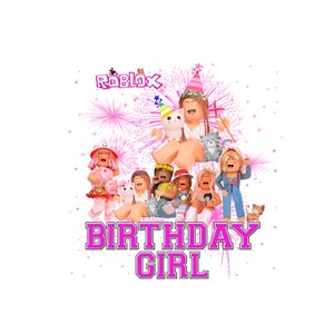 birthday girl roblox png svg sublimation , roblox birthday girl png 3 design bundle , birtdhay girl png