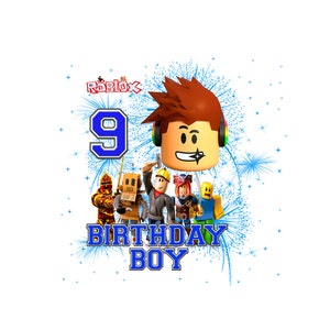 Birthday Boy Roblox png svg, Geburtstagskind 9 head roblox neues 2024 design, fügen Sie Ihr Alter oder Namen für t-shirt Becher Kaffeebecher Kuchendeckel hinzu