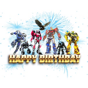 transformers birthday png , sublimation 2 designs , rise beast transformers ong birthday designs backdrop  birthday boy transformers png