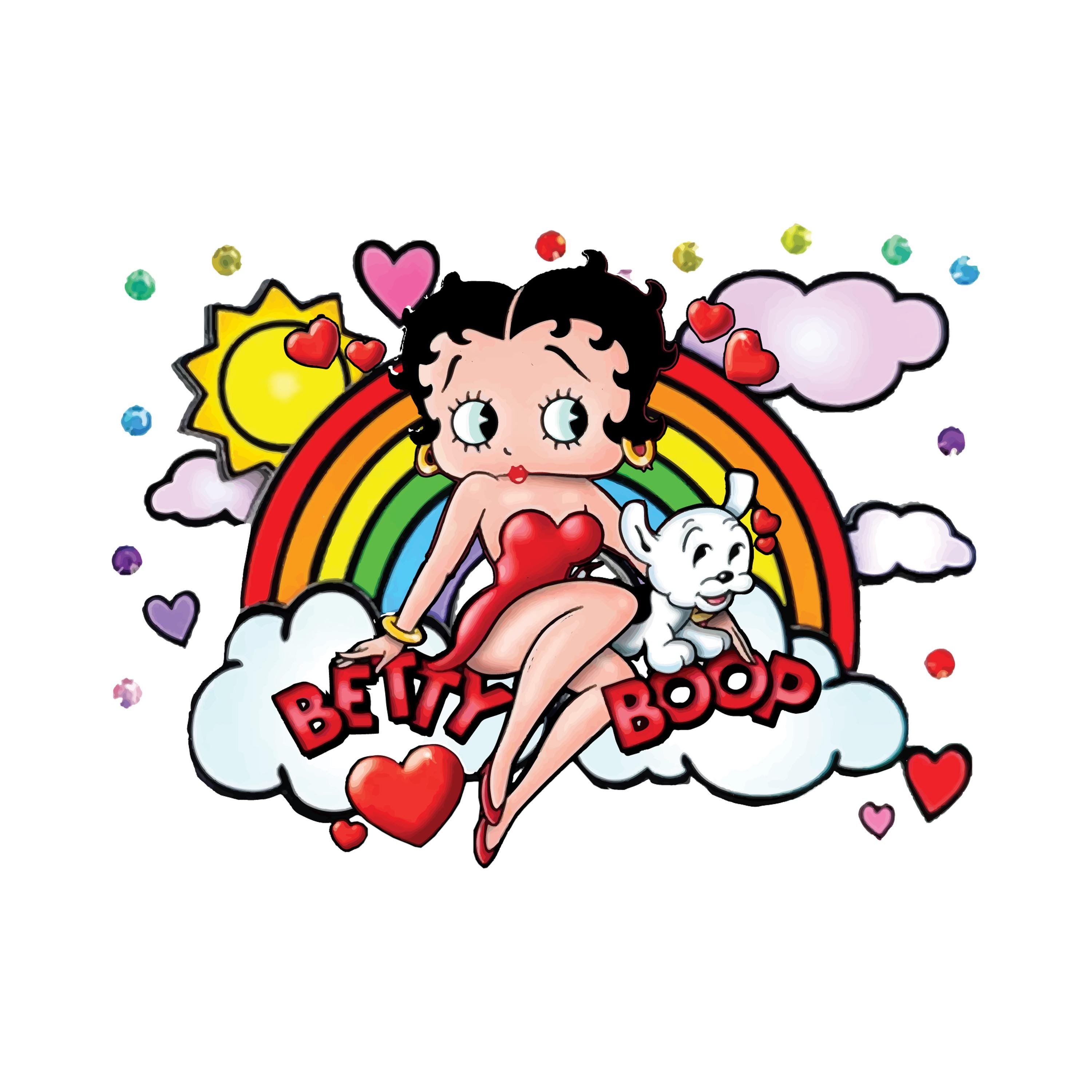 ベティ・ブープ レインボー PNG、クラシック漫画（デジタル