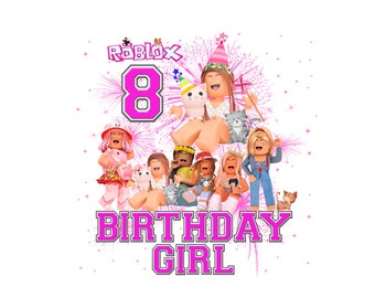 birthday girl roblox png  sublimation , roblox birthday girl 8th , birtdhay girl 8 png 3 design bundle , birtdhay girl png