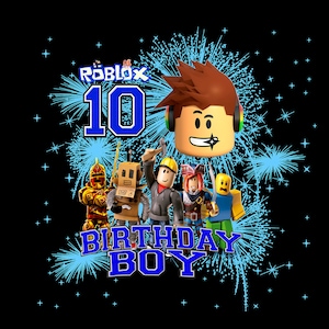 Roblox birthday boy 10 png , 10th Roblox birthday boy png .gaming 10 birthday boy , gamer birthday 10 . Roblox 10 birthday bundle