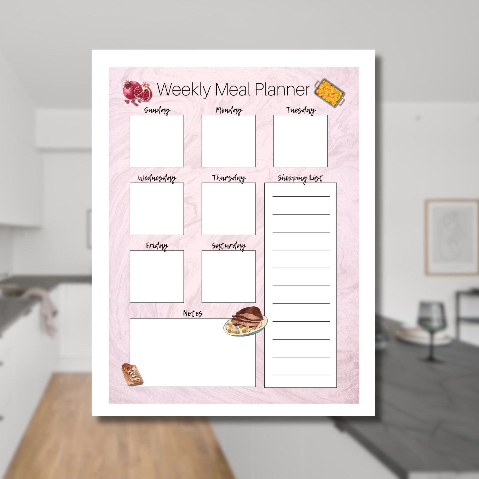 Printable Weekly Meal Planner - Etsy