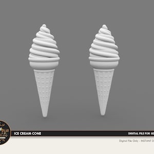 1:12 Eistüte Puppenhaus Miniatur - 3D STL PRINT Datei Sofort Download