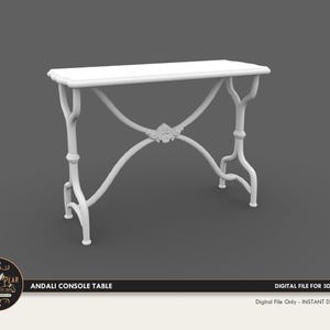 1:12 Andali Console Table Dollhouse Miniature - 3D STL PRINT file Instant Download