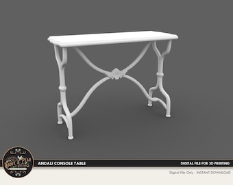 1:12 Andali Console Table Dollhouse Miniature - 3D STL PRINT file Instant Download