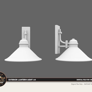 1:12 Außenleuchte A4 Puppenhaus Miniatur - 3D STL PRINT Datei Sofort Download