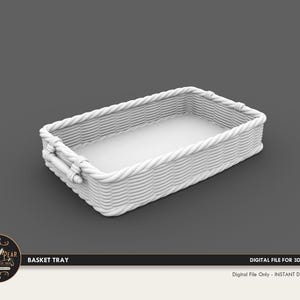 1:12 Korb Tablett zum Servieren von Puppenhaus Miniatur - 3D STL PRINT Datei Instant Download
