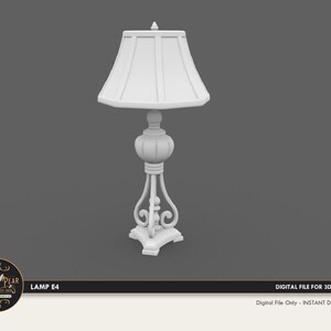 1:12 Lamp E4 Dollhouse Miniature - 3D STL PRINT file Instant Download