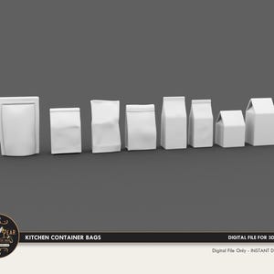 1:12 Küchen Container Taschen Puppenhaus Miniatur - 3D STL PRINT Datei Instant Download