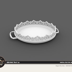 1:12 Serving Tray L6 Dollhouse Miniature - 3D STL PRINT file Instant Download