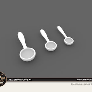 1:12 Messlöffel Puppenhaus Miniatur - 3D STL PRINT Datei Instant Download