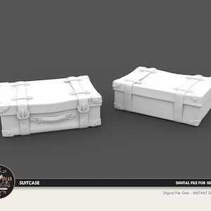 1:12 Suitcase Dollhouse Miniature - 3D STL PRINT file Instant Download