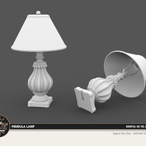 1:12 Pendellampe Puppenhaus Miniatur - 3D STL PRINT Datei Sofort Download