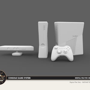 1:12 Console Game System Dollhouse Miniature - 3D STL PRINT file Instant Download