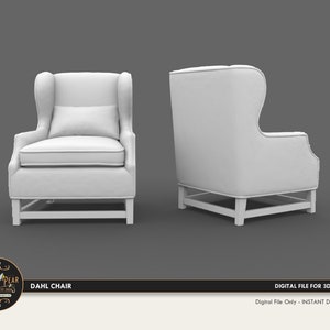 1:12 Dahl Chair Dollhouse Miniature - 3D STL PRINT file Instant Download