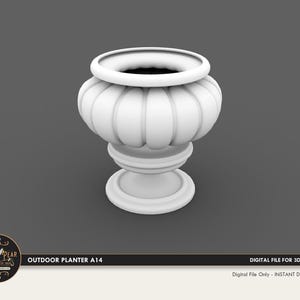1:12 Outdoor Planter A14  Dollhouse Miniature - 3D STL PRINT file Instant Download
