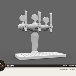 1:12 Beer Tap  Dollhouse Miniature - 3D STL PRINT file Instant Download
