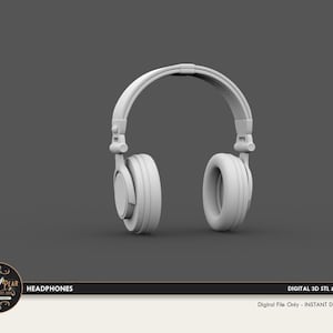 1:12  Headphones Dollhouse Miniature - 3D STL PRINT file Instant Download
