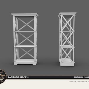 Dollhouse Miniature Bathroom Shelf: 3D Print STL File
