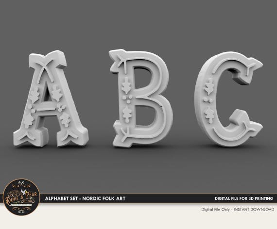 3d Print Alphabet Letters