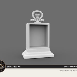 Caja de presentación en miniatura para casa de muñecas (escala 1:12) - Archivo 3D STL (descarga instantánea)