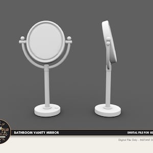 1:12 Bathroom Vanity Mirror Dollhouse Miniature - 3D STL PRINT file Instant Download