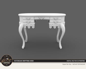 1:12 Victorian Writing Desk  Dollhouse Miniature - 3D STL PRINT file Instant Download