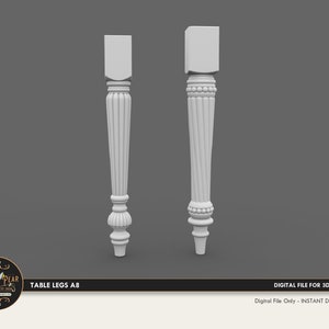 1:12 Tischbeine A8 Puppenhaus Miniatur - 3D STL PRINT Datei Sofort Download