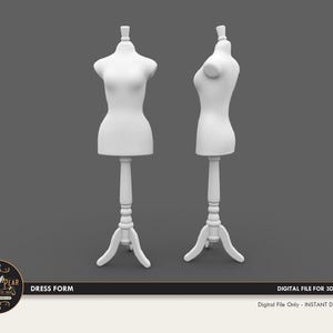 1:12 Dress Form leer Puppenhaus Miniatur - 3D STL PRINT Datei Instant Download