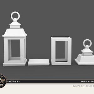 1:12 Laterne A2 Puppenhaus Miniatur - 3D STL PRINT Datei Sofort Download