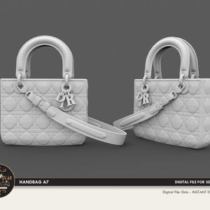 1:12 Handtasche A7 Geldbörse Puppenhaus Miniatur - 3D STL PRINT Datei Instant Download
