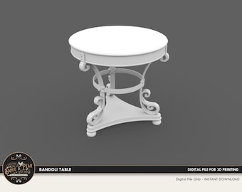 1:12 Bandoli Table Dollhouse Miniature - 3D STL PRINT file Instant Download