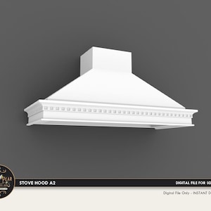 1:12 Stove Hood A2  Dollhouse Miniature - 3D STL PRINT file Instant Download