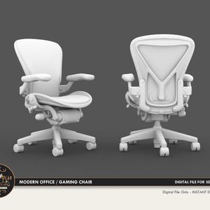 1:12 Office Chair A4  Dollhouse Miniature - 3D STL PRINT file Instant Download